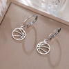 Stainless Steel Gold Color Pendant Hoop Earrings Heart Hexagon Snake Cross Butterfly Flower Bird Jewelry Gift - Image 3