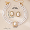 Imitation Pearl Necklace Earrings Set For Women Jewelry Classic Styles Party Accessories Holiday Gifts - Image 3