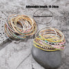 10/20pcs Colorful Sparkling Single Row Rhinestone Inlaid Adjustable Bracelet Set - Image 4