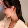 Sliver Color Shiny Crystal Heart Earrings for Women Exaggerated Personality Big Love Hoop Earrings Wedding Party Jewelry - Image 3