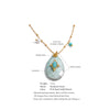 32mm Stone Amazonite Tiger Aventurine Amethyst Drop Pendant Necklace for Women Stainless Steel France Jewelry Gift - Image 6