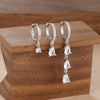 3PCS Stainless Steel Water Drop Tassel Hoop Earrings Set For Women Gold Plated Zircon Piercing Earring Korean Jewelry - Image 11