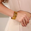 La. Muses Retro Star Moon Eye Octagonal Star Cube Zirconia Stainless Steel Women's Bracelet Jewelry Gift - Image 5