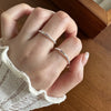 Silver Colour Zircon Small Ring Wedding Adjustable Rings For Women Jewelry Money - Image 3