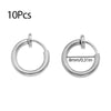 10Pcs Stainless Steel Without Ear Holes Clip Hoops Without Drilling Earring For Earring Lip Ring Fake Cartilage Earrings Jewelry - Image 20
