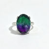 Siver Ring with Zircon Topaz Colorful Gradient Ring 13 18MM Large Stone Party Wedding Jewelry for Women - Image 10