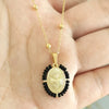 Virgin Mary Pendant Charm Necklace Women Cross Scared Heart Jesus Choker Seed Beads Stainless Steel Chain Gold Color Mom - Image 18