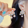 Temperament Bow Pearl Ear Clips Earrings Without Ears Hole Women's Sweet Temperament Versatile Rhinestone Clip on Earrings - Image 17