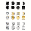 4 Pairs Stainless Steel Magnetic Stud Earrings, Cubic Zirconia Magnetic Non-piercing Ear Clip For Men - Image 1