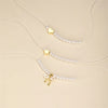 Silver Star Pendant Necklace For Women Gold Triangular Geometry Flower Inlaid Zircon Layered Jewelry - Image 3