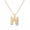 Gold/Silver Color Mixed 26 Letters Pendant Necklaces For Women Men Shiny CZ Zircon Inlay Party Jewelry Gift - Image 26