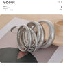 Stainless Steel Link Bangle with Rounded Profile in Gold-Tone or Silver-Tone - Image 20
