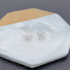 Delicate Gold Color Flower Stud Earrings with Tiny Zircon Paved Shiny Petal Earring for Women Cute Girls Lady Dangler Jewelry - Image 5