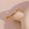Stainless Steel Gold Plated Jewelry Hammered Grain Texture Cuff Bangles Bracelets For Women - Image 2