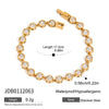 Minimalist Tennis Bracelet with Cubic Zirconia in Gold Tone - Image 12