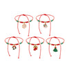 KunJoe 5pcs/set Cute Christmas Series Snowflake Tree Pendant Crystal Bracelet Women Ccb Beads Adjustable Thread Rope Bracelet - Image 6
