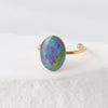 Stainless Steel Dried Flower Oval Rings For Women Eternal Flower Open Finger Ring Jewelry Wedding Band Gift - Image 11