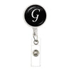 26 English Letters Brooch A-Z Initial Round Glass Ball Pendant Retractable Badge Reel For Women Gifts Jewelry - Image 12