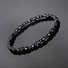Magnetic Black Stone Anklet Stone Elastic Bracelet Black Hematite Stone Beads Stretch Care Anklet Jewelry - Image 5