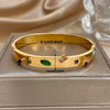 Irregular Colorful Zircon Cuff Bangle for Women Stylish Gold Plated Stainless Steel Smooth Wrist Bracelets Jewelry - Image 6