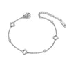 Stainless Steel CZ Crystal Flower Plant Charm Bracelets For Women Girls Rose Gold Chain Link Bracelet Jewelry - Image 7