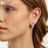 Gold Plated Silver Post Glossy Hoop Earrings, High Polished Statement Jewelry for Women - Image 5