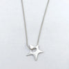 Stainless Steel Hollow Star Pendant Necklace with Irregular Cutout Design - Image 5