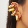 4Pc/set Vintage Geometric Clip Earring Women Glossy C Shape No Piercing Fake Cartilage Ear Cuff Jewelry Accessories - Image 4