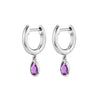 Crmya Gold Plated Drop Hoop Earrings For Women Piercing Purple CZ Zircon Women's Dangle Earrings Jewelry - Image 27