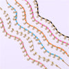 Gold Plated Brass Star CZ Necklace Enamel Drop Glaze Colorful Choker Adjustable Stackable Women's Jewelry Gift - Image 1