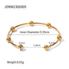 Stainless Steel Golden Silver Color Steel Bead Open Slim Bracelet Elegant Charming Design Jewelry Gift - Image 8