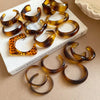 Vintage Geometric Leapord Acrylic Opening Bangles for Women Square Simple Cuff Bracelet Personality Charming Jewelry Party M - Image 1