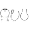 3Pcs Fake Nose Ring Magnetic Septum Ring Fake Nose Ring Hoop Stainless Steel Horseshoe Clip On Nose Ring No-Pierced Septum Ring - Image 8