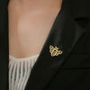 Stainless Steel Gold Color Women Brooch Crown Bee Butterfly Sun Snowflake Musical Note Badge Lapel Pin Accessories - Image 3