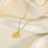 Irregular Compass Pendant Necklaces For Women Gold Plated Stainless Steel Collar Jewelry Gift - Image 2