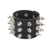 Punk Bracelet for Men Women Goth Black Leather Wristband with Metal Spike Studded Spike Rivets Cuff Bangle Adjustable - Image 7