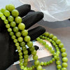 Green Stone Round Beads Necklace French Jewelry For Girls Women's Sexy Collarbone Chain Accessories - Image 5