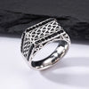 Vintage Punk Signet Ring for Men, Stainless Steel Statement Ring, Jewelry - Image 1