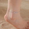 Tiny Korean Chain Cat Charm Anklet For Women Gold Color Leaf Heartbeat Silver Plating Cat Feet Charm Summer Anklet Jewelry - Image 5
