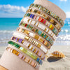Colorful Tila Bead Bracelet with Contrasting Patterns - Image 2