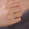 Spiral Swirl Circle Ring for Women Stainless Steel Minimalist Finger Ring Couple Jewelry Party Gift - Image 4