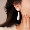 Vintage Red Resin Imitation Pearl Drop Earrings for Women Water Drop Long Hanging Earrings Suitable for Wedding Party Wear - Image 5