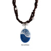 A Girl 1Pcs Moana Necklace Cosplay Handmade Braided Leather Rope Necklace for Women Girl Jewelry Prop Accessories - Image 7