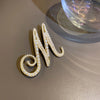Europe and The United States Inlaid Rhinestone Bear Letter M Brooch Light Temperament Pins - Image 8