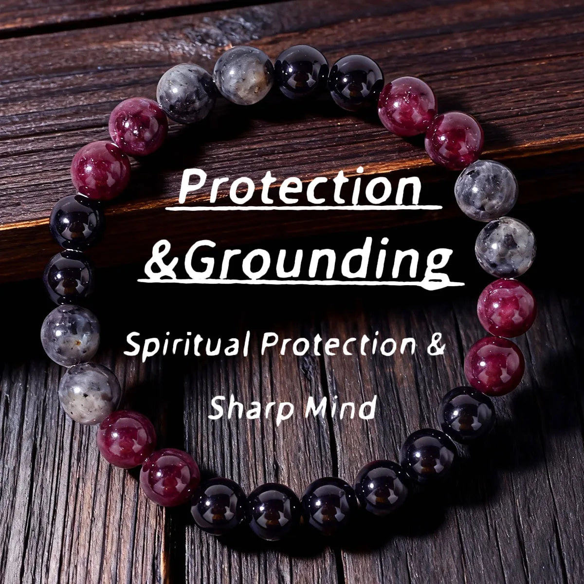 Black Glitter Stone Bracelet For Women Garnet Stone Beads Elastic Chain Bangle Men Party Jewelry Gift - Image 1