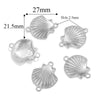 5pcs Stainless Steel Gold Plated Seashell Turtle Conch Double Hole Charms Jewelry Connector For Bracelet Necklace Making Pendant - Image 13