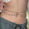 Sexy Rhinestone Star Tassel Pendant Waist Belly Belt Chain for Women Bikini Rave Beach Body Jewelry Gift Y2K Accessories - Image 8