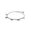 Eourpean Silver Red&Pink&Bule Round Stone Bracelet Women Jewelry For Birthday Anniversary'Gift - Image 10