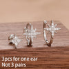 3PCS Korean Shiny Zirconia Star Clip Earring Set For Women Stainless Steel Charm Female Sweet Ear Cuff Cartilage Earring Jewelry - Image 8