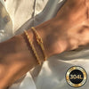 2pcs Gold Plated Stainless Steel Bracelets Stackable Layered Elegant Daily Party Holiday Gift - Image 6